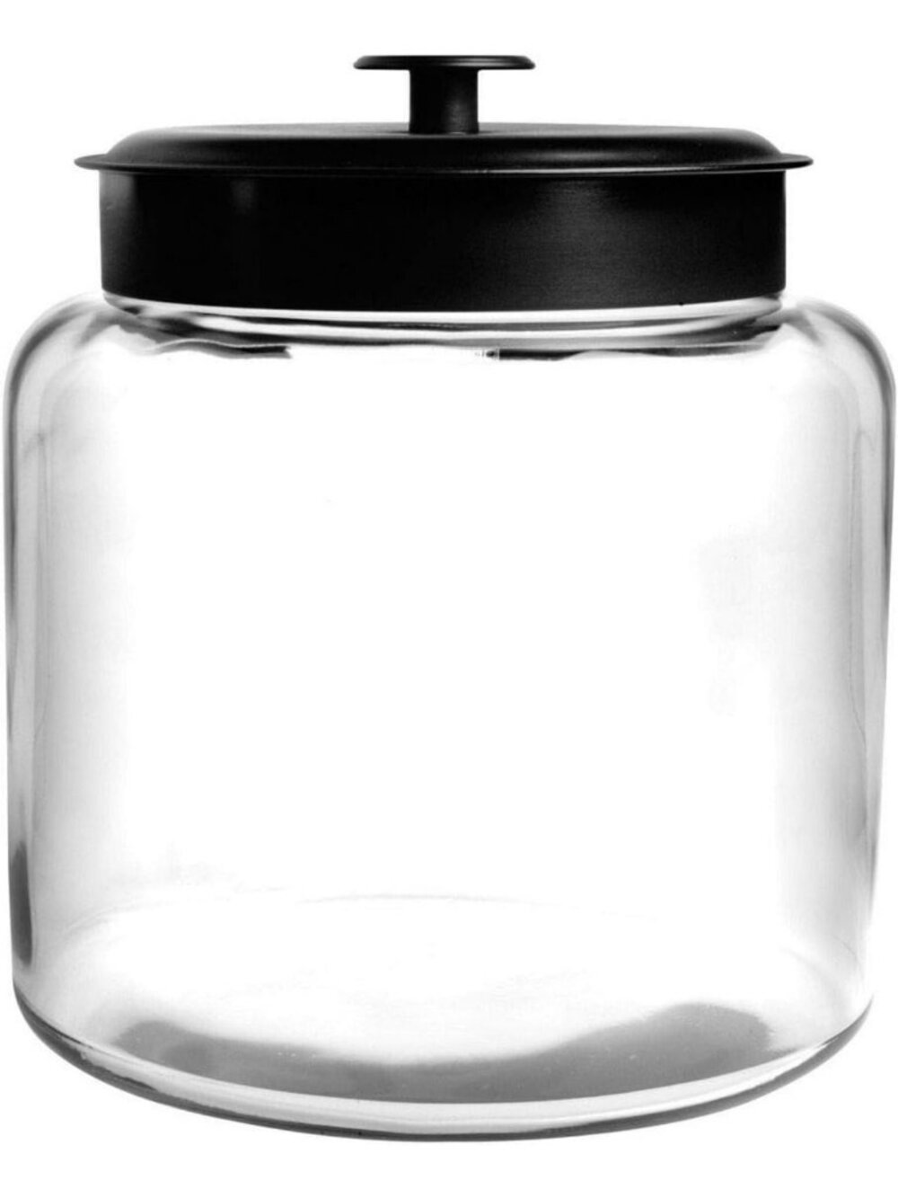 1.5 Gallon Glass Storage Jar with Black Metal Lid - Kitchen Organization